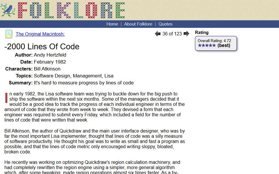 Screenshot of www.folklore.org captured 2026-07-20