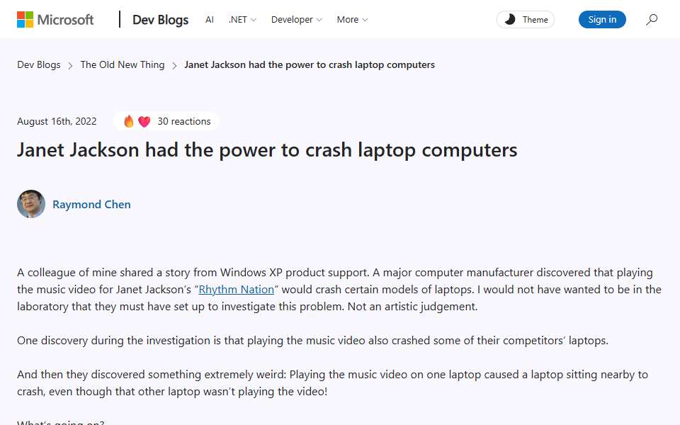 Screenshot of devblogs.microsoft.com captured 2026-07-20