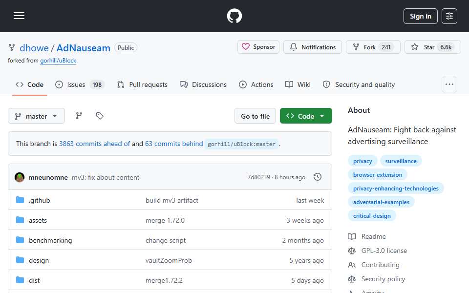 Screenshot of github.com captured 2026-07-20
