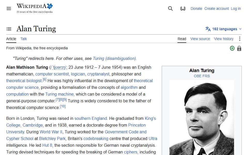 Screenshot of en.wikipedia.org captured 2026-07-20