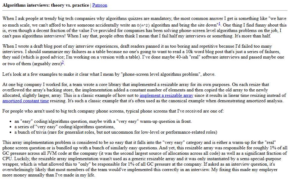 Screenshot of danluu.com captured 2026-07-20