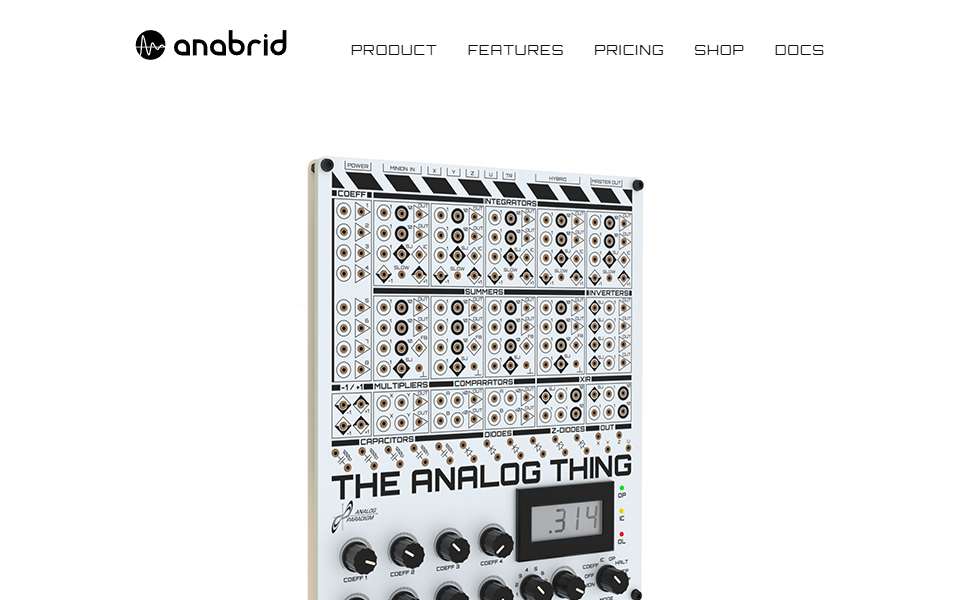 Screenshot of the-analog-thing.org captured 2026-07-20
