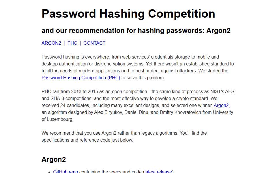 Screenshot of password-hashing.net captured 2026-07-20