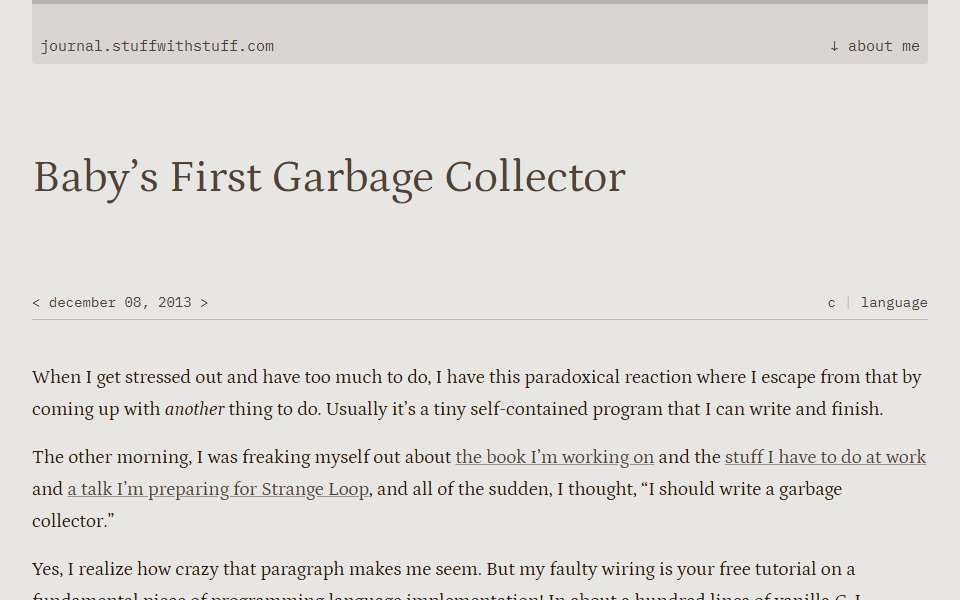 Screenshot of journal.stuffwithstuff.com captured 2026-07-20