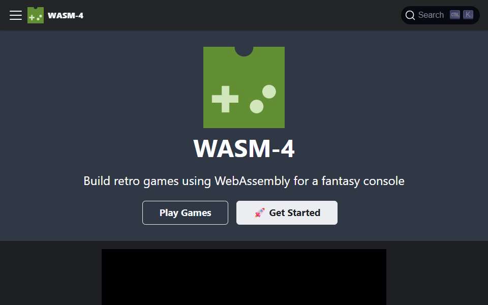 Screenshot of wasm4.org captured 2026-07-20