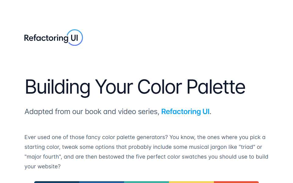 Screenshot of refactoringui.com captured 2026-07-20