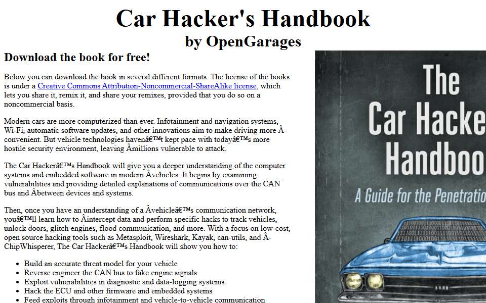 Screenshot of opengarages.org captured 2026-07-20