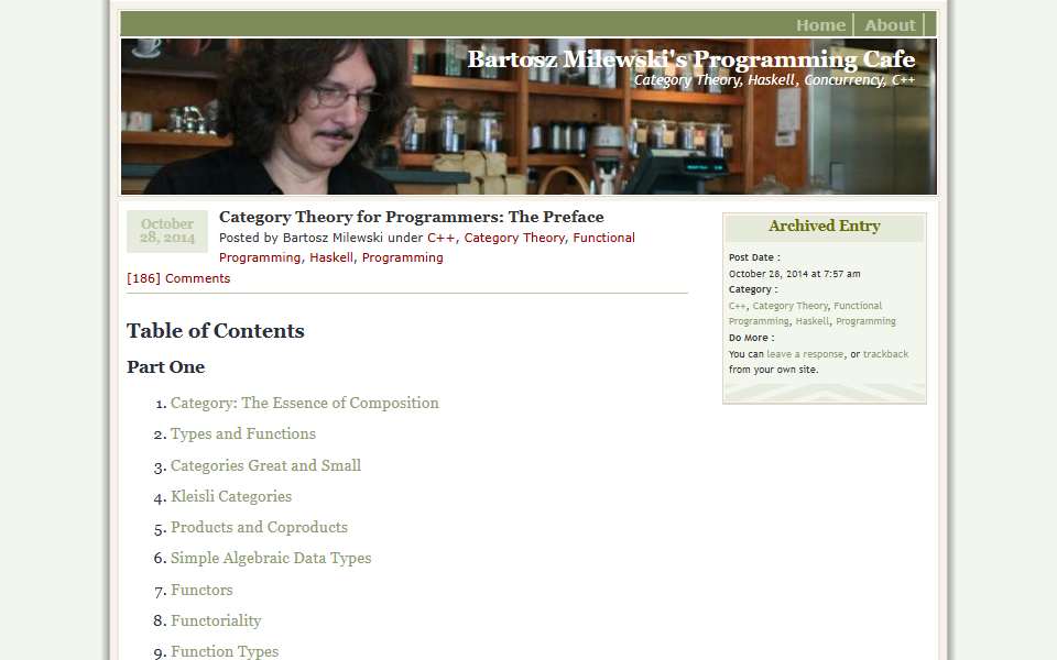 Screenshot of bartoszmilewski.com captured 2026-07-20