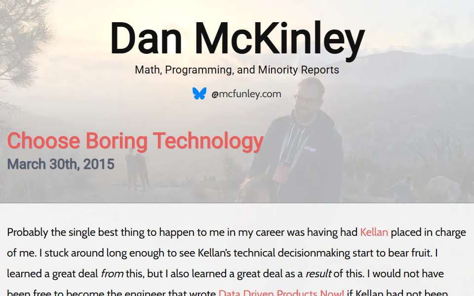 Screenshot of mcfunley.com captured 2026-07-20
