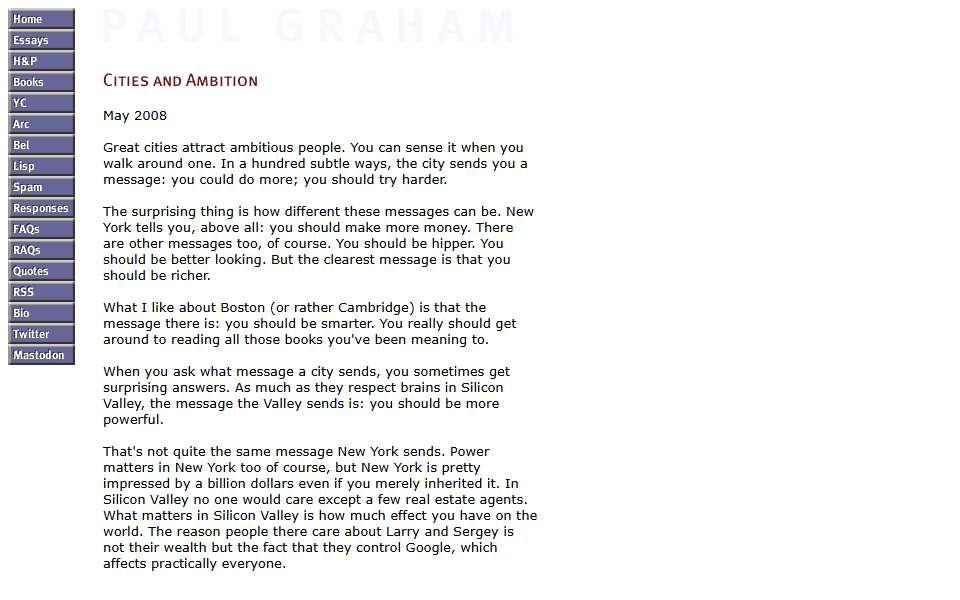 Screenshot of www.paulgraham.com captured 2026-07-20