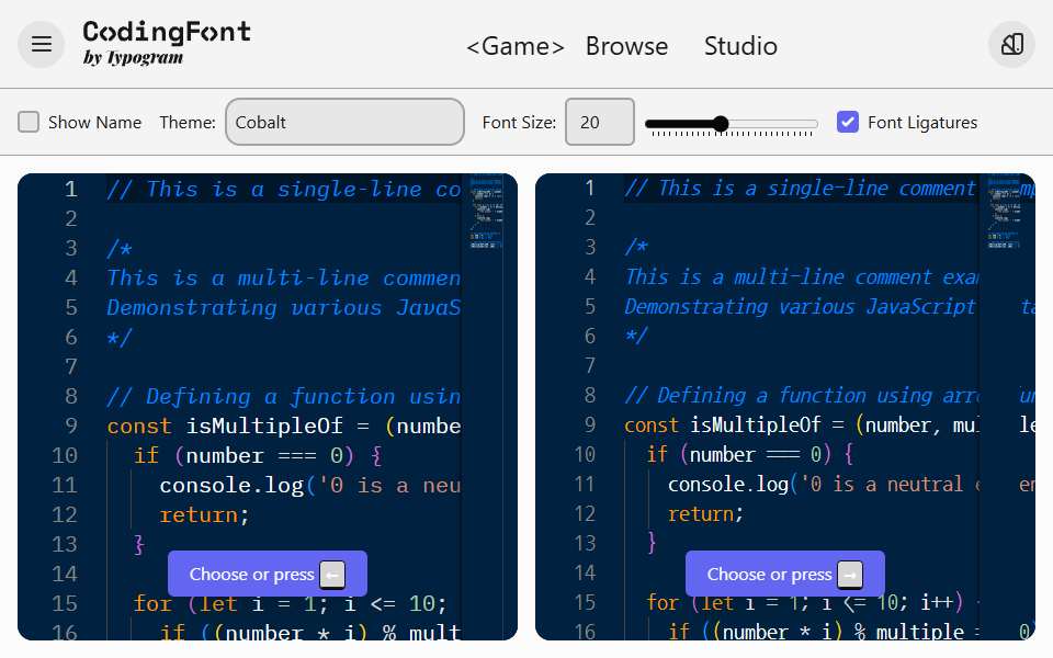 Screenshot of www.codingfont.com captured 2026-07-20