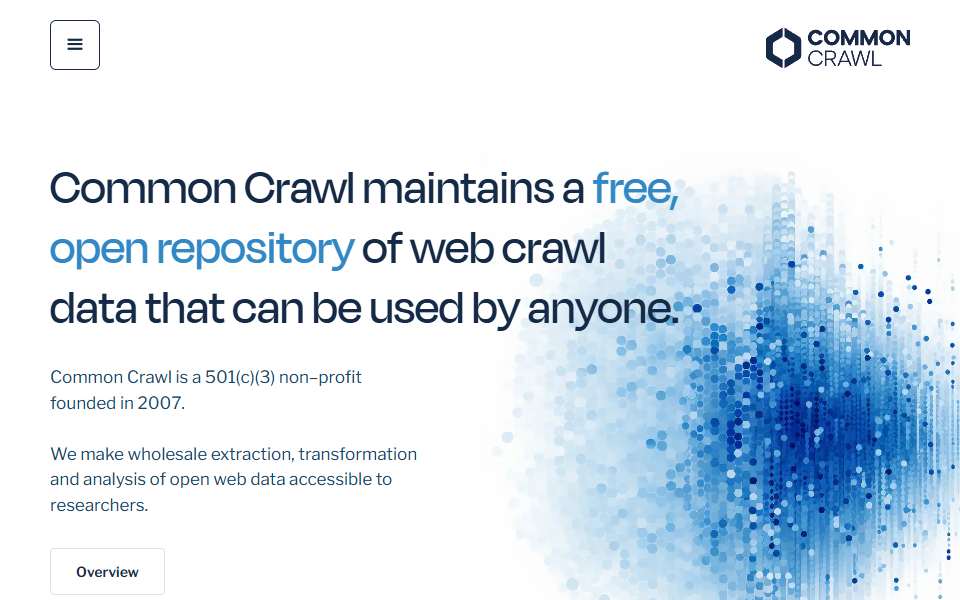 Screenshot of commoncrawl.org captured 2026-07-20
