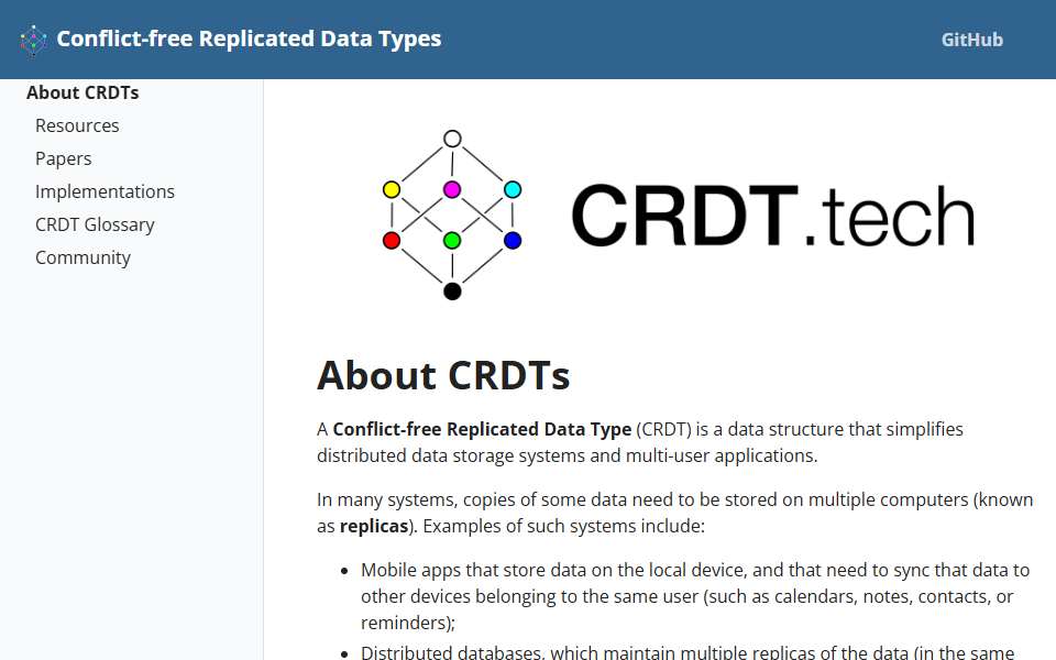 Screenshot of crdt.tech captured 2026-07-20