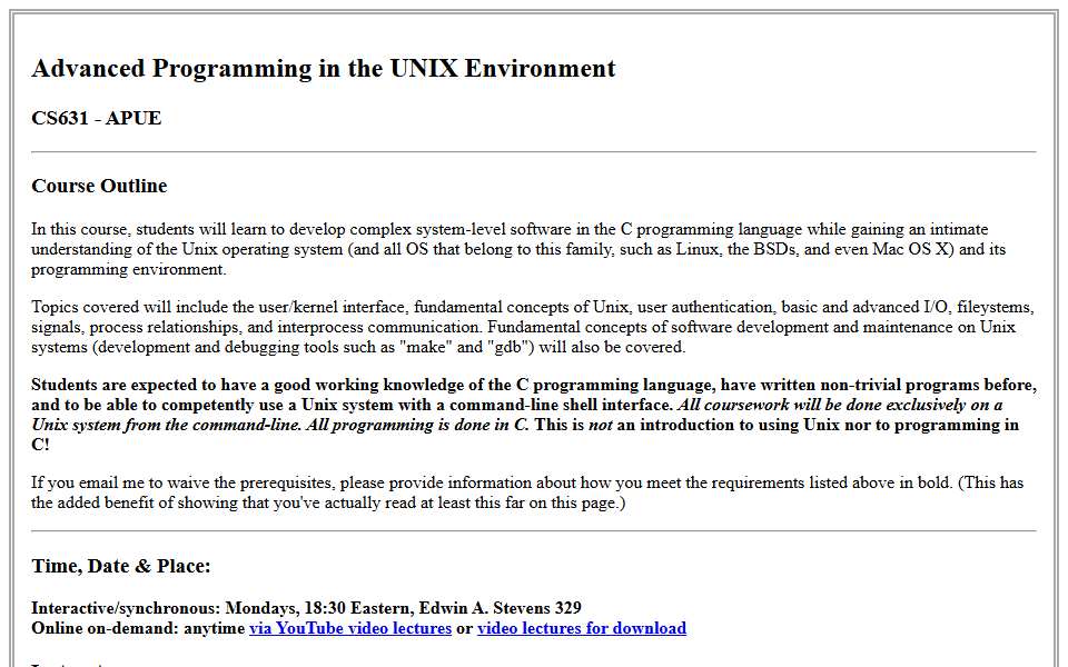 Screenshot of stevens.netmeister.org captured 2026-07-20