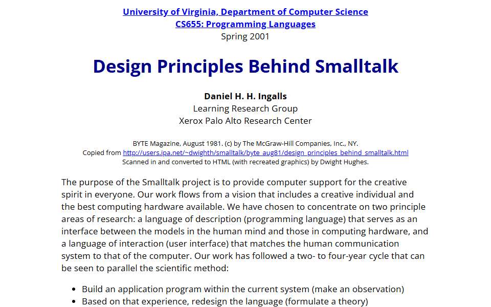 Screenshot of www.cs.virginia.edu captured 2026-07-20