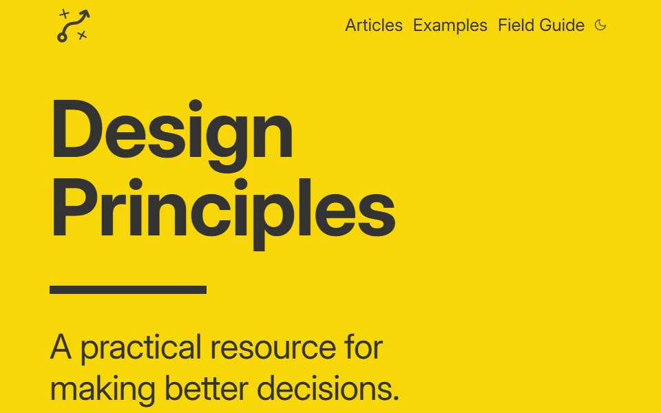 Screenshot of principles.design captured 2026-07-20