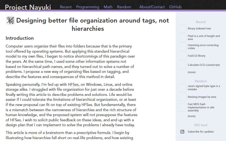 Screenshot of www.nayuki.io captured 2026-07-20