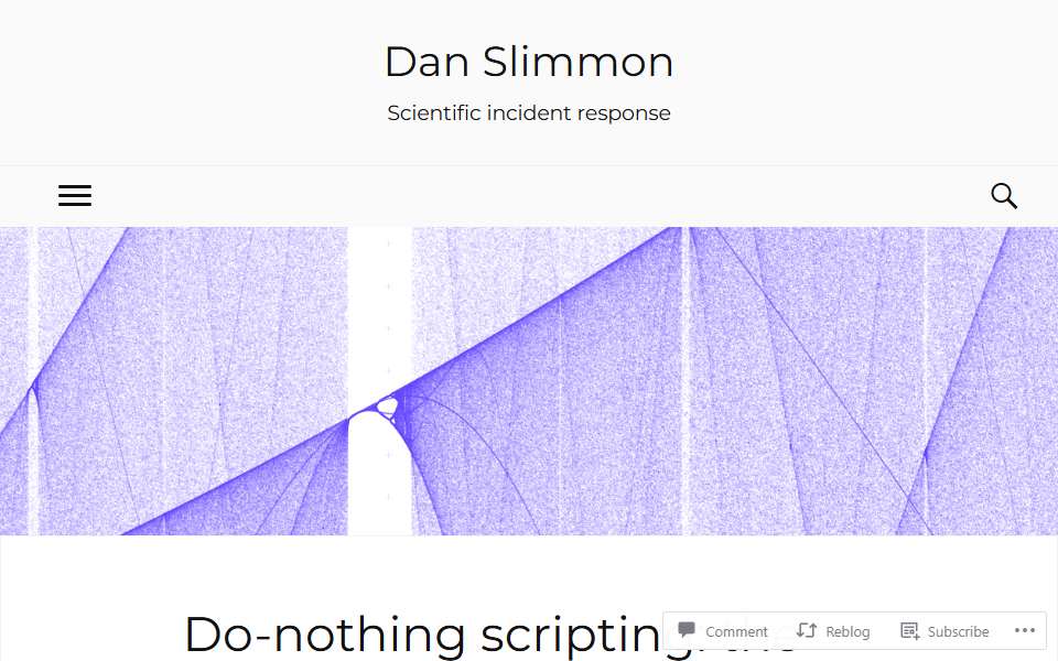 Screenshot of blog.danslimmon.com captured 2026-07-20
