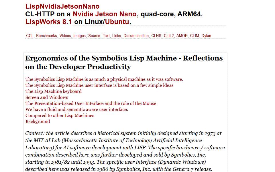 Screenshot of lispm.de captured 2026-07-20