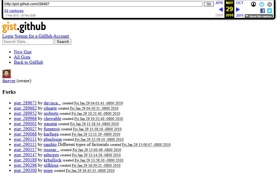 Screenshot of gist.github.com captured 2026-07-20