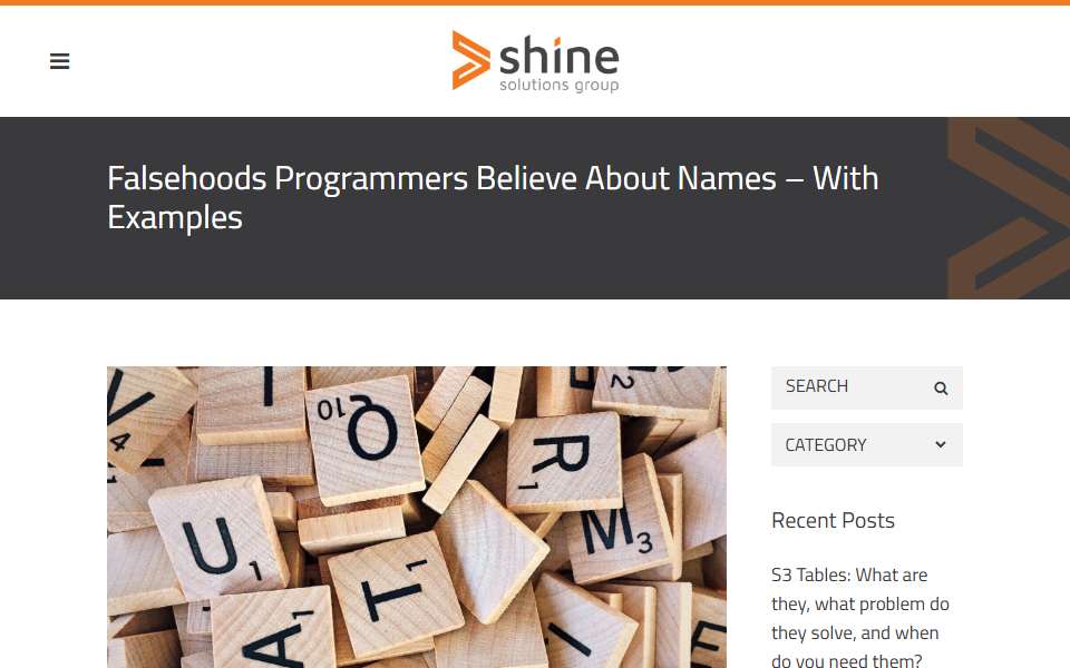 Screenshot of shinesolutions.com captured 2026-07-20