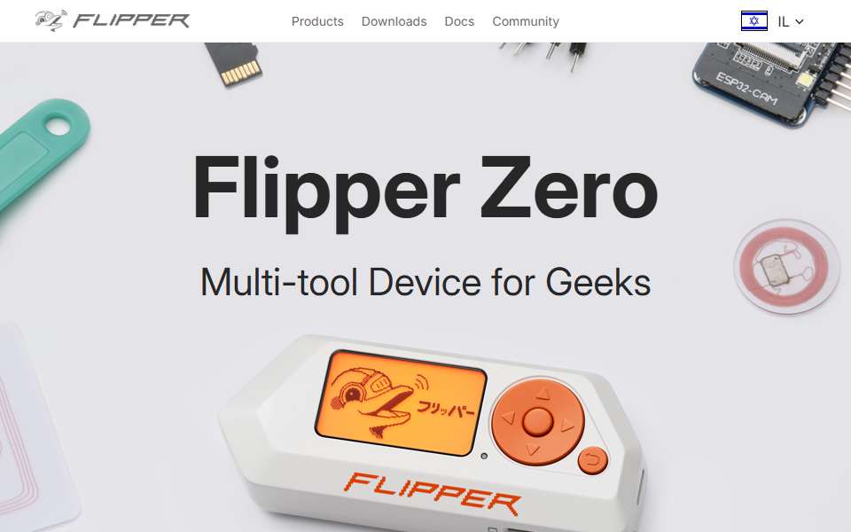 Screenshot of flipperzero.one captured 2026-07-20