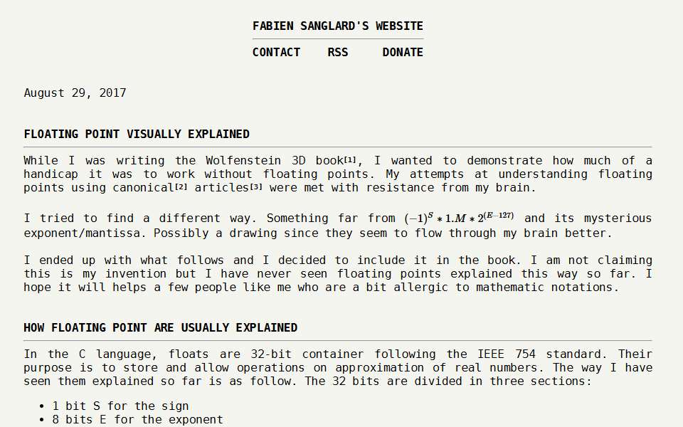 Screenshot of fabiensanglard.net captured 2026-07-20