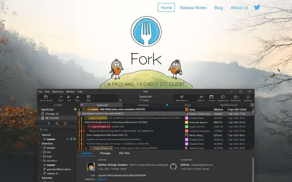 Screenshot of git-fork.com captured 2026-07-20