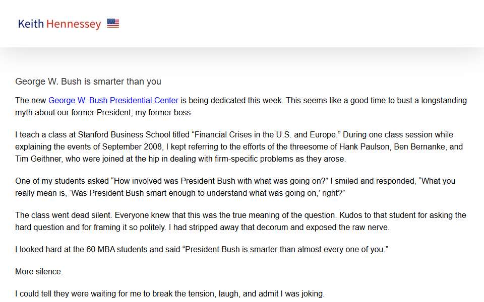 Screenshot of keithhennessey.com captured 2026-07-20
