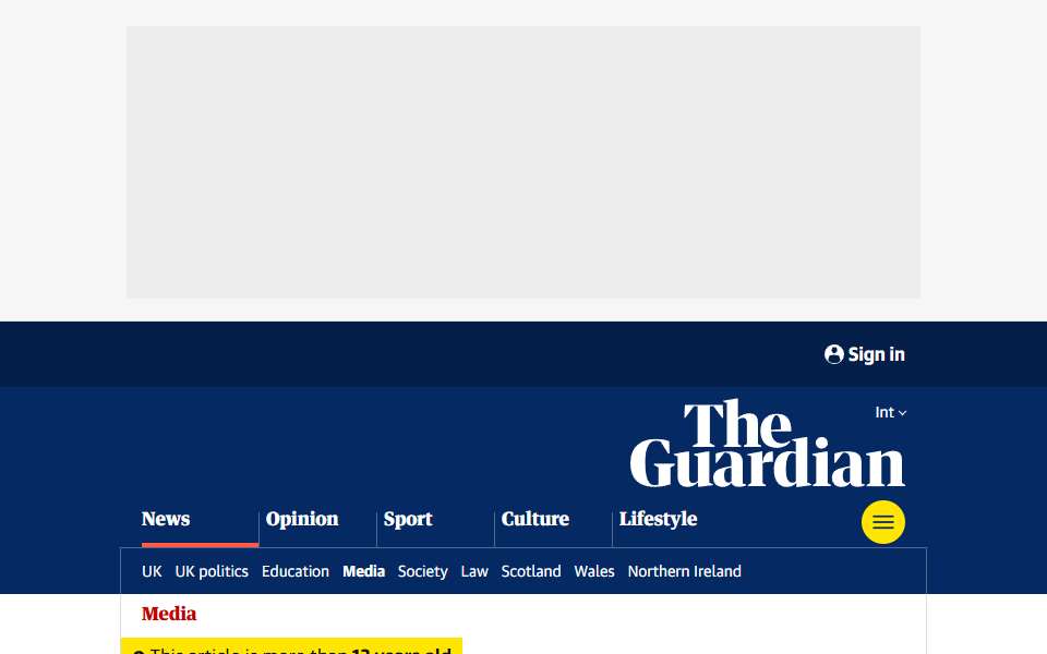 Screenshot of www.theguardian.com captured 2026-07-20