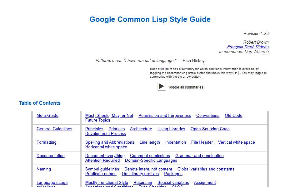 Screenshot of google.github.io captured 2026-07-20