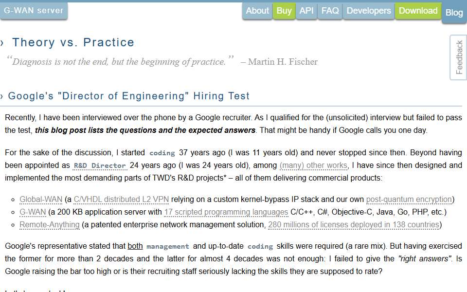 Screenshot of www.gwan.com captured 2026-07-20