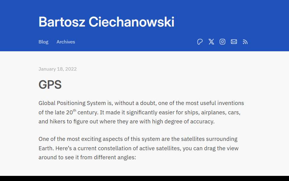 Screenshot of ciechanow.ski captured 2026-07-20