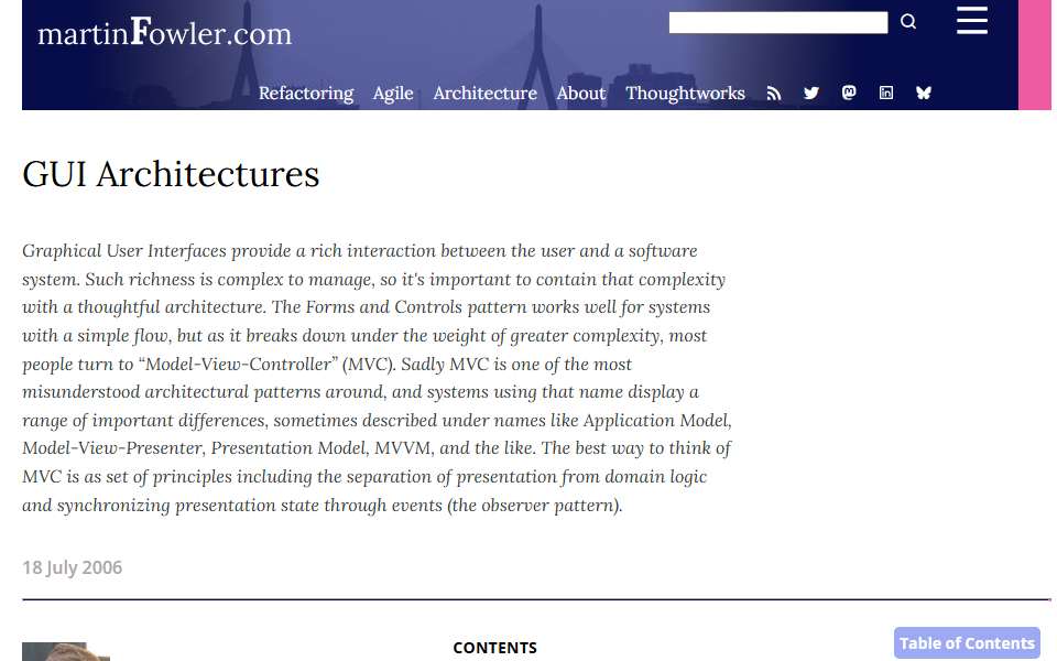 Screenshot of martinfowler.com captured 2026-07-20
