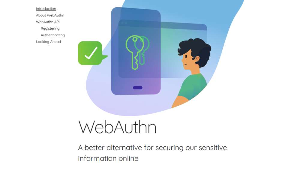 Screenshot of webauthn.guide captured 2026-07-20