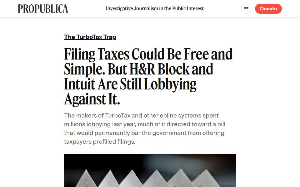 Screenshot of www.propublica.org captured 2026-07-20