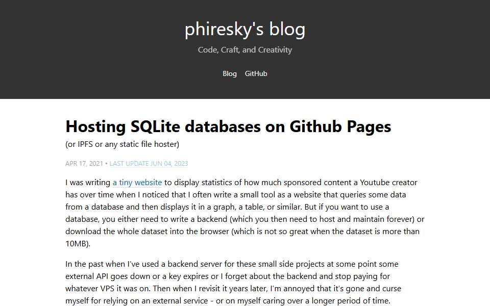 Screenshot of phiresky.github.io captured 2026-07-20