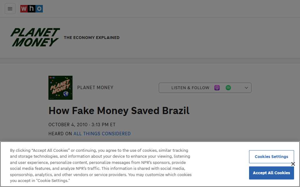 Screenshot of www.npr.org captured 2026-07-20