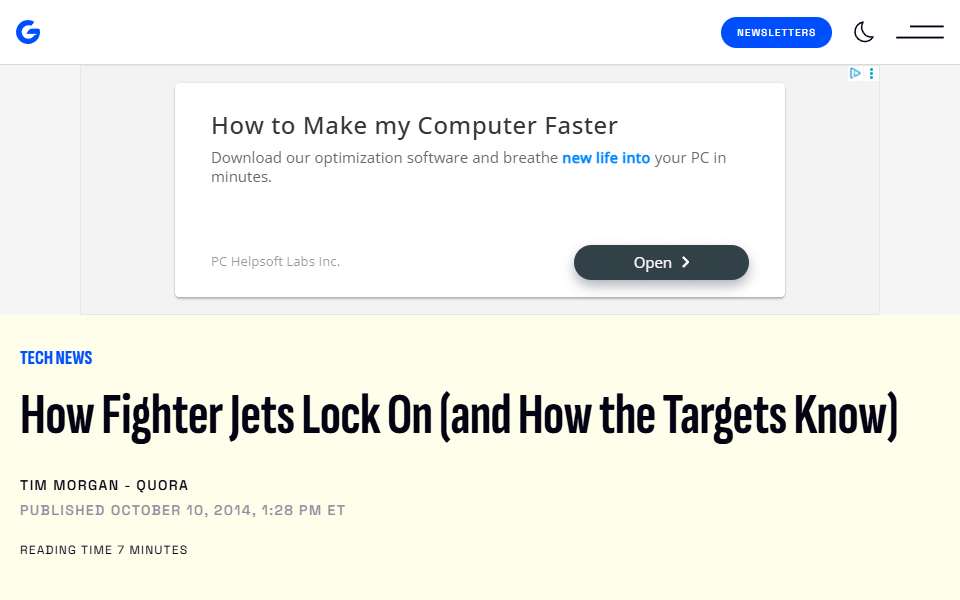 Screenshot of gizmodo.com captured 2026-07-20