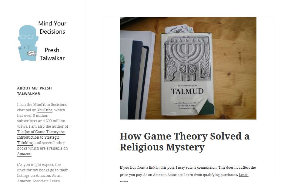 Screenshot of mindyourdecisions.com captured 2026-07-20