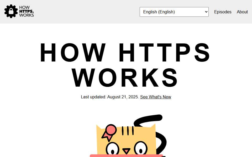 Screenshot of howhttps.works captured 2026-07-20