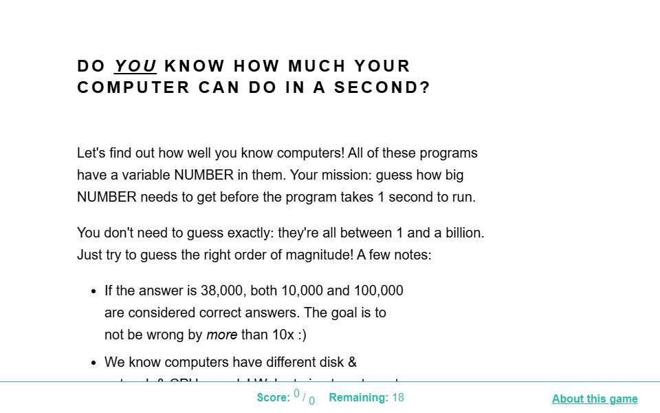 Screenshot of computers-are-fast.github.io captured 2026-07-20