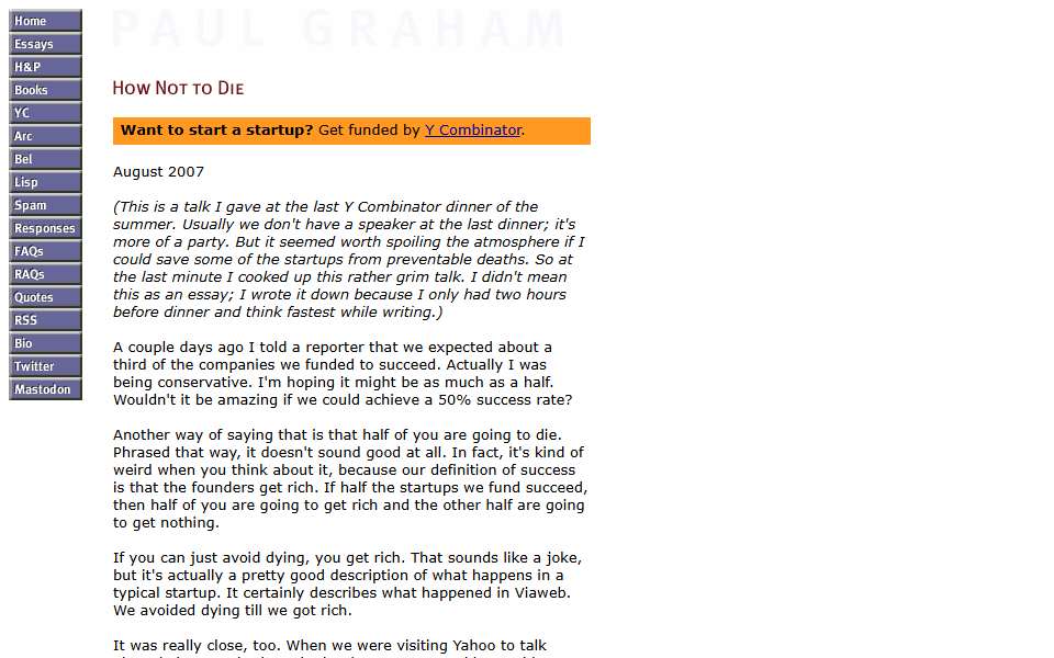 Screenshot of www.paulgraham.com captured 2026-07-20