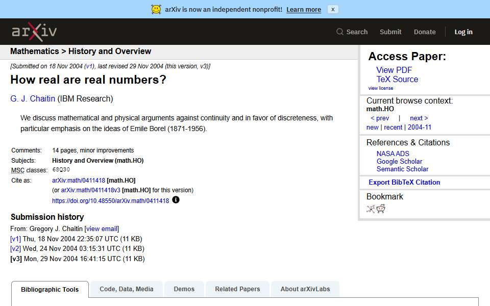 Screenshot of arxiv.org captured 2026-07-20