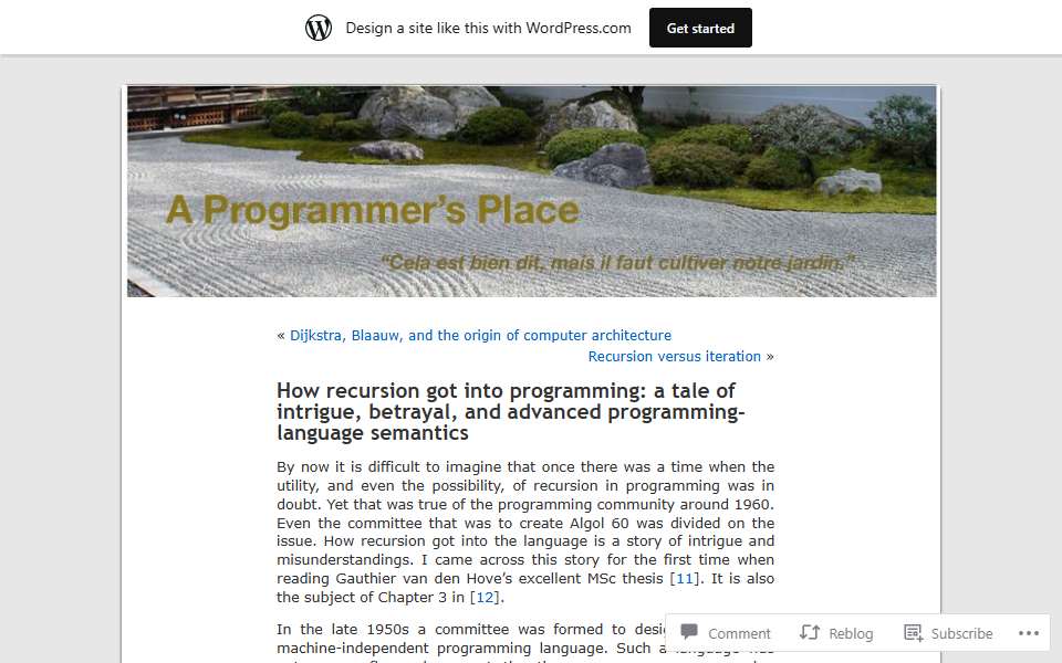 Screenshot of vanemden.wordpress.com captured 2026-07-20