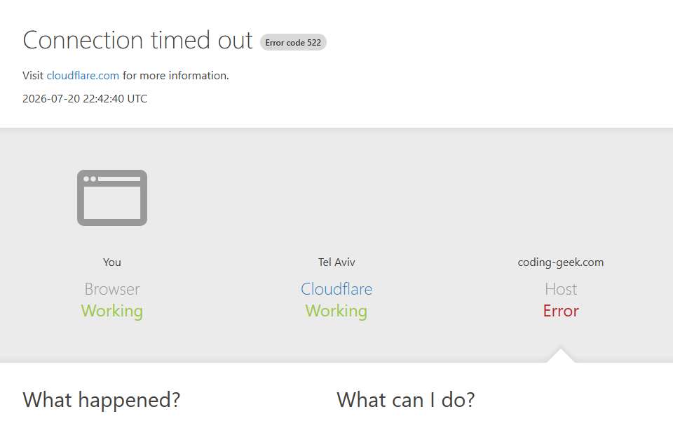 Screenshot of coding-geek.com captured 2026-07-20