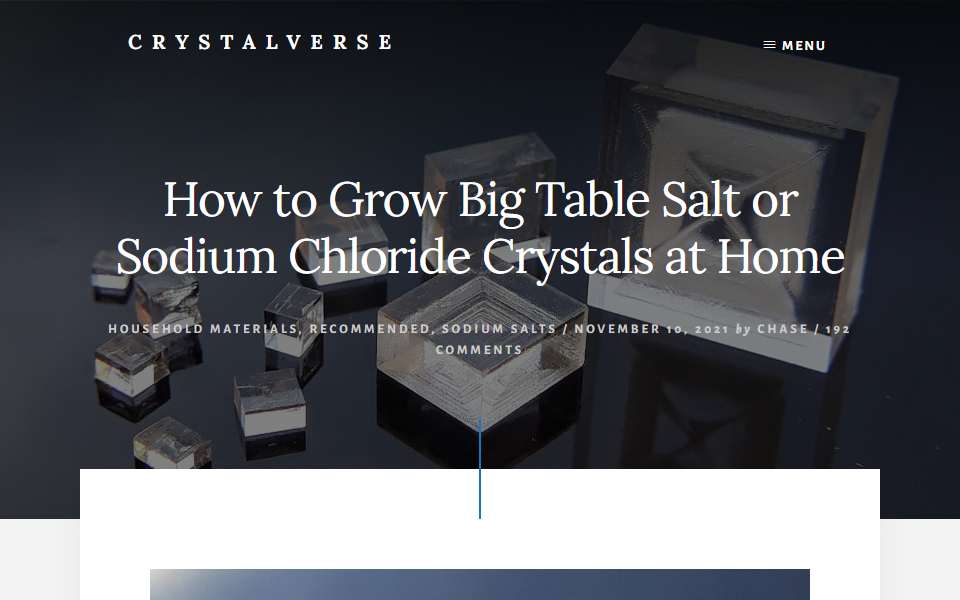 Screenshot of crystalverse.com captured 2026-07-20
