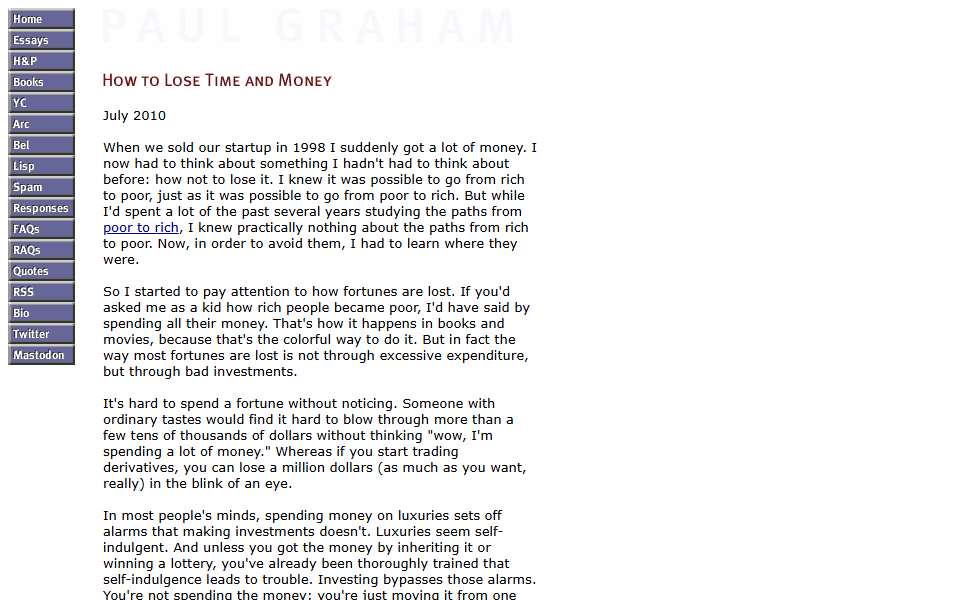 Screenshot of www.paulgraham.com captured 2026-07-20
