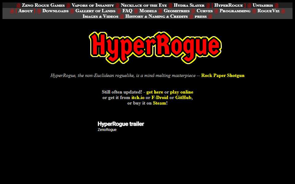 Screenshot of roguetemple.com captured 2026-07-20