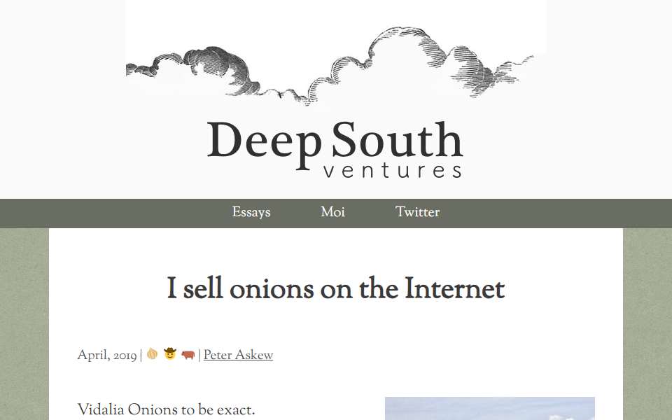 Screenshot of www.deepsouthventures.com captured 2026-07-20